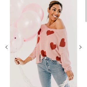 Distressed Heart Sweater